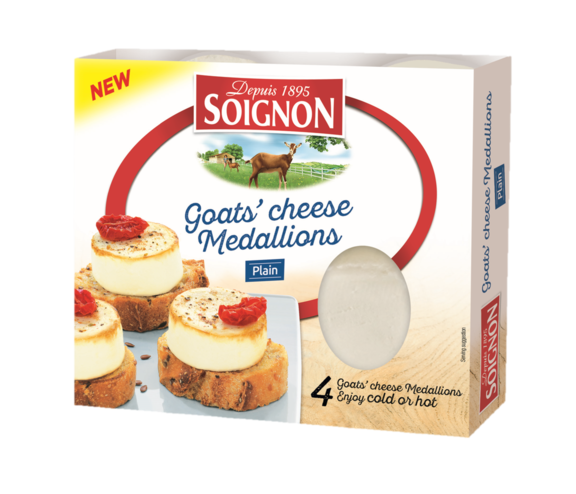 Goat cheese Medallions Plain, 4x0.88oz